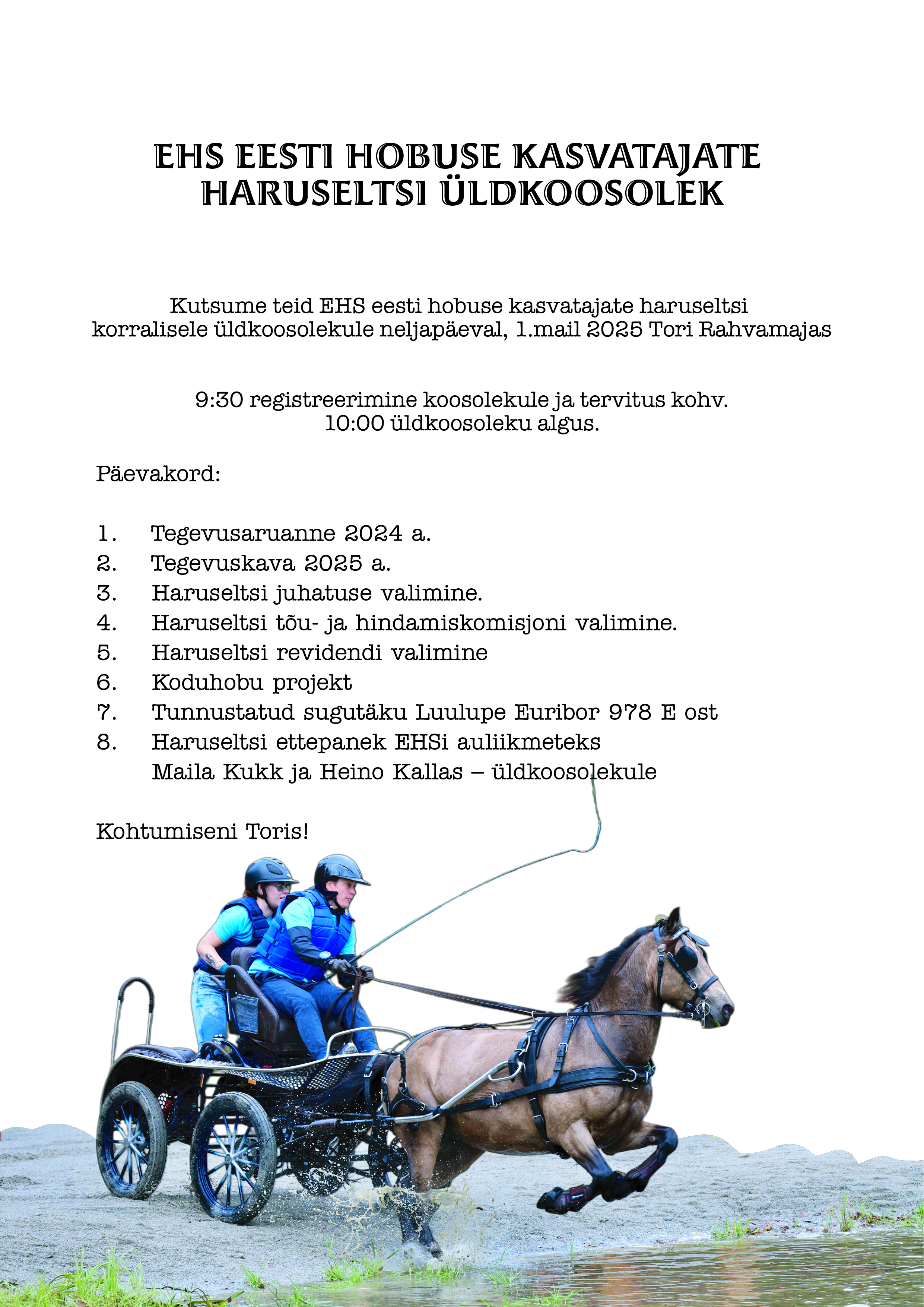 Eesti hobuse haruseltsi üldkoosolek 2025