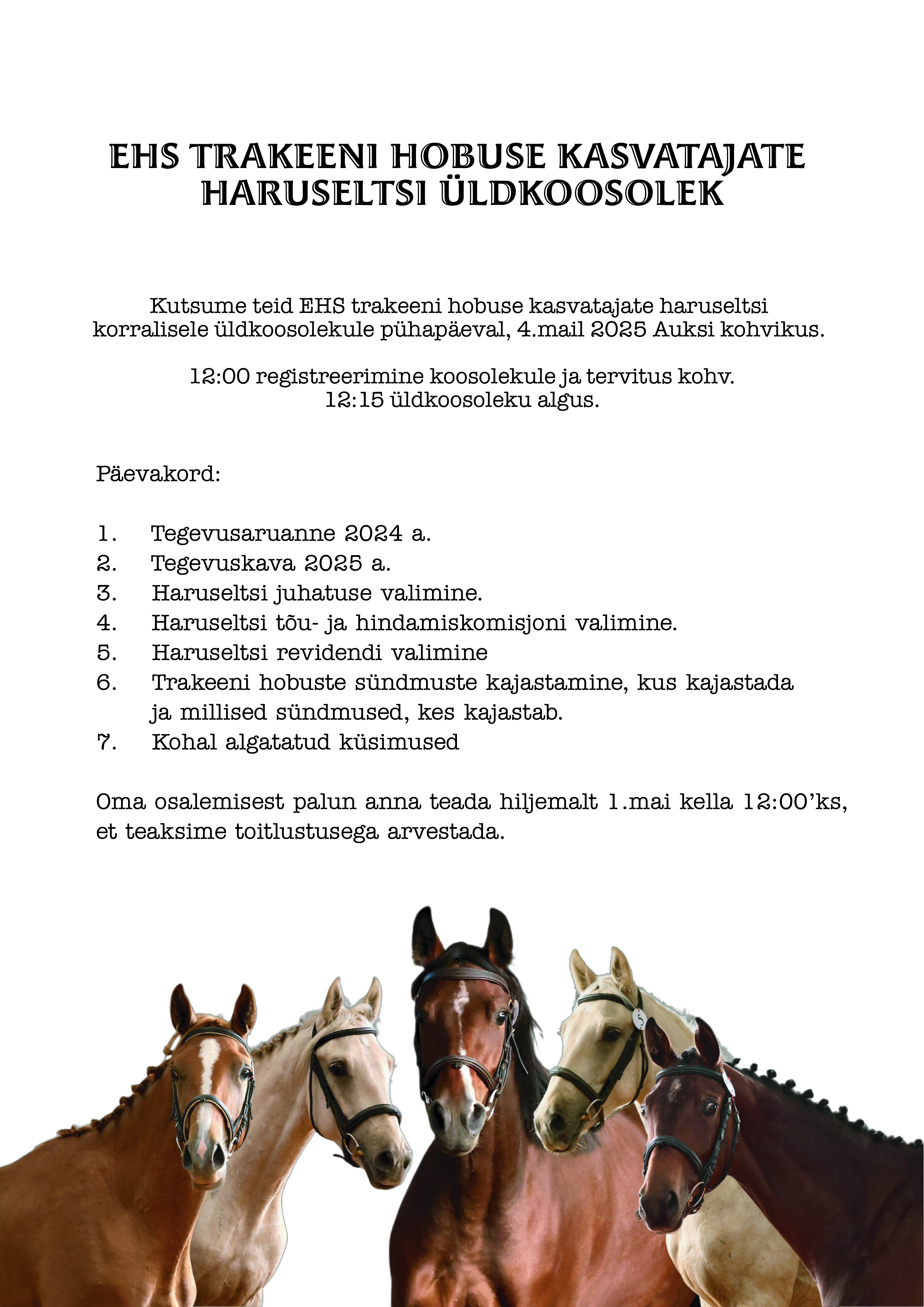 Trakeeni haruseltsi üldkoosolek 2025